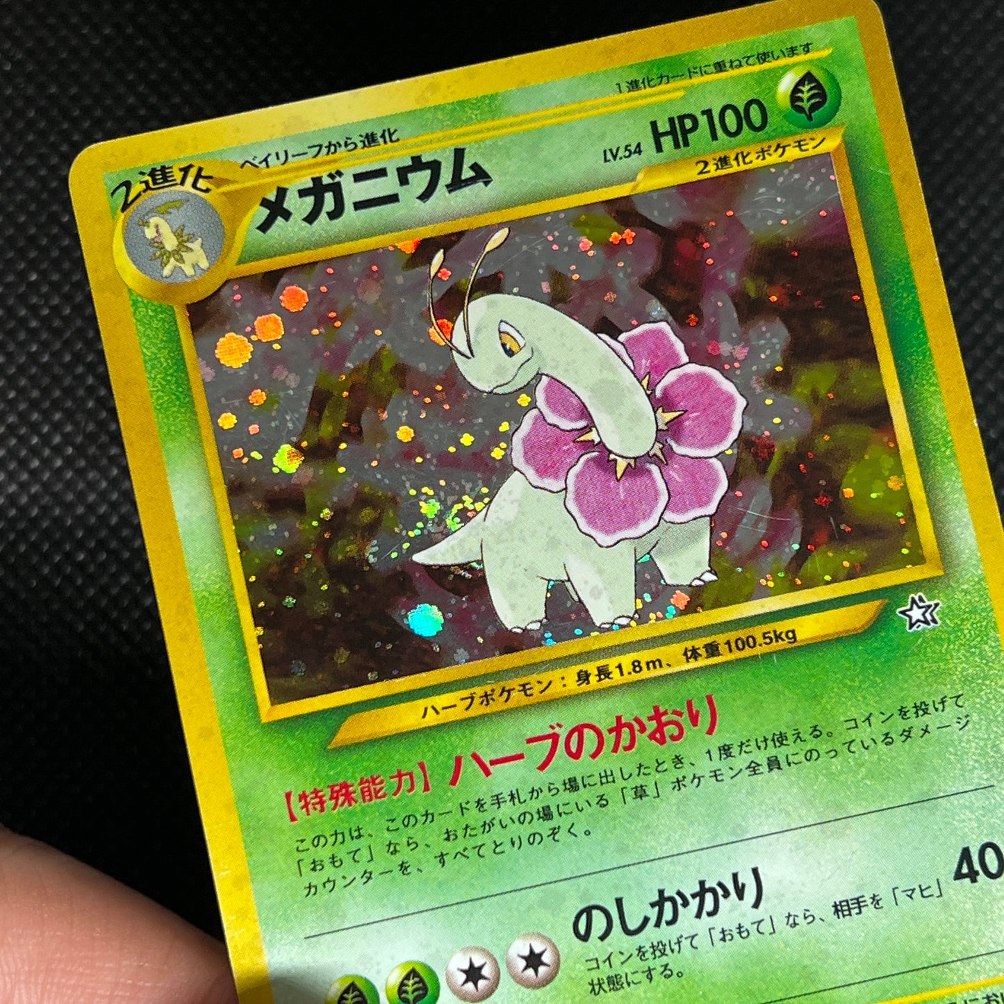 ［B+］Meganium #154 Pokemon Japanese Gold, Silver, New World